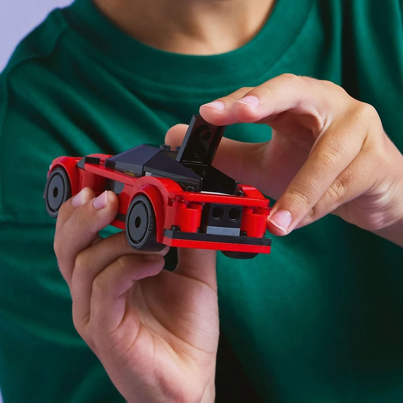 LEGO City Red Sports Car Toy - Building Toy for Kids, Boys and Girls, Ages 5+ - Educational Gift for Birthdays and Holidays - Includes Driver Minifigure and Other Accessories - 60448, Includes 109 Pieces, Ages 5+
