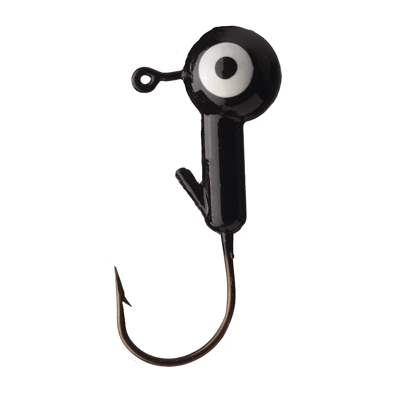 Eagle Claw WBH14-4 Ball Head Jig, 1/4oz, 10pk, Black