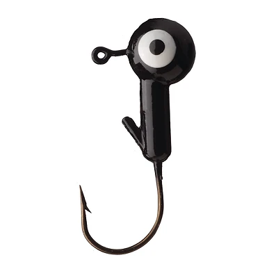 Tête de gabarit à bille Eagle Claw WBH14-4, 1/4 oz, 10 pk, noir