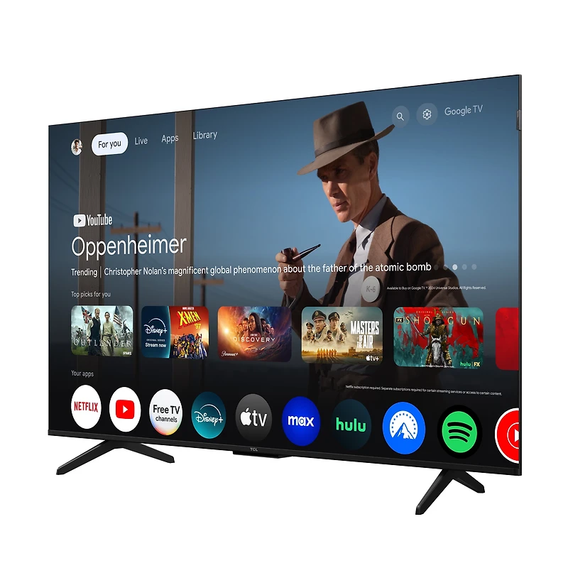 Téléviseur intelligent LED TCL 50" série QM5 4K UHD HDR QD-Mini avec Google TV – 50QM51K