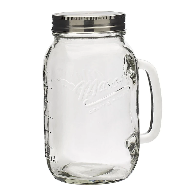 Mason Craft & More 4Pc 32oz/.94L Mason Jars with Handle
