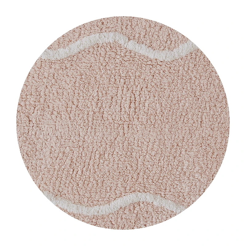 Tapis de bain Mainstays à nœud rose, rose et blanc, 100 % coton, 40 x 60 cm
