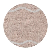 Tapis de bain Mainstays à nœud rose, rose et blanc, 100 % coton, 40 x 60 cm