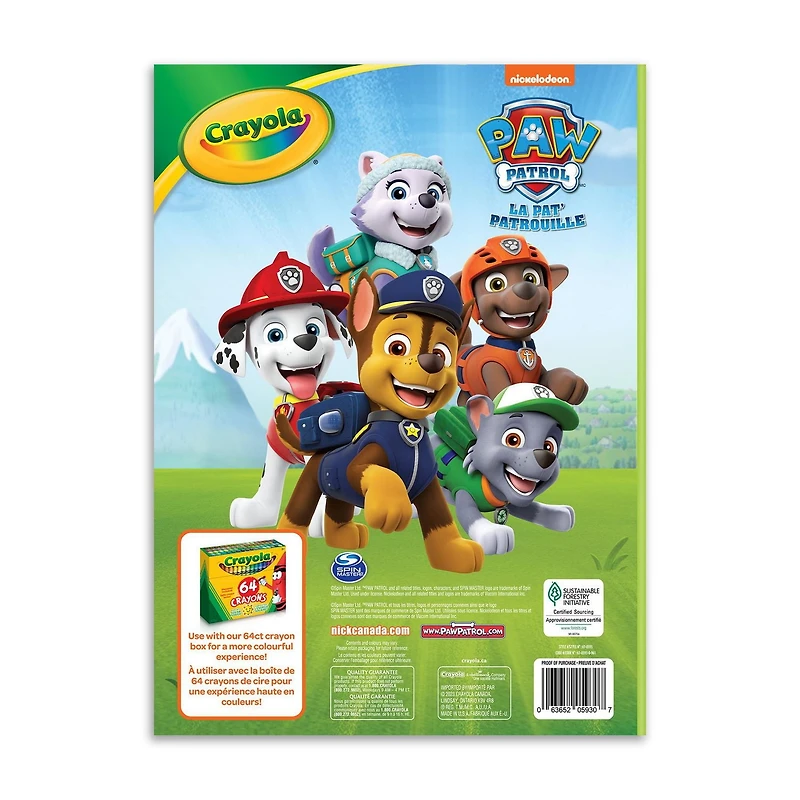 Crayola 96 Page Colouring Book, Paw Patrol, Paw Patrol Colouring Book