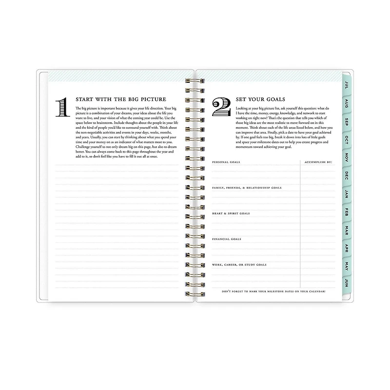 Agenda hebdomadaire/mensuel Day Designer Black Stripe, format moyen, année 2021-2022