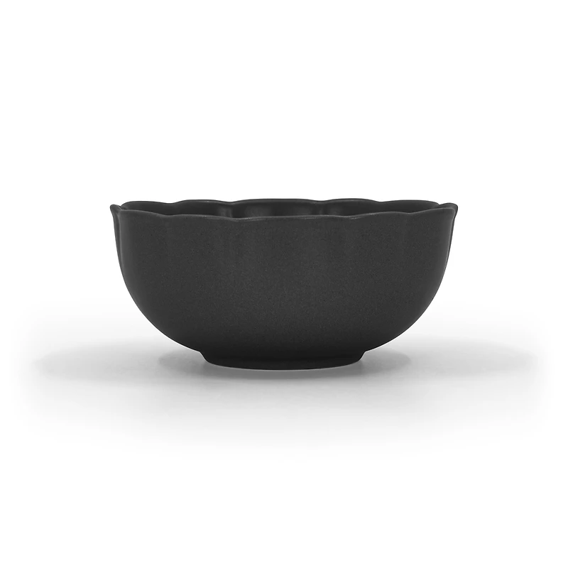 BU Scallop 6 inch Bowl Black
