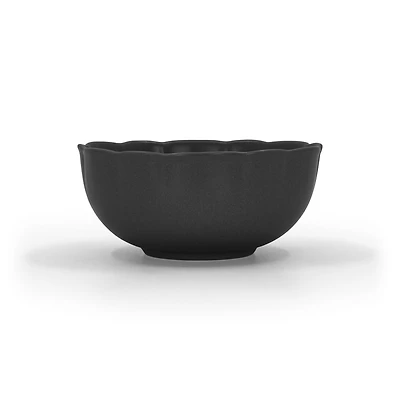BU Scallop 6 inch Bowl Black