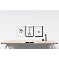 Quartet Tableau effaçable à sec, non-magnétique, cadre en plastique, tableau blanc, 11 po X 8,5 po Tableau effaçable à sec