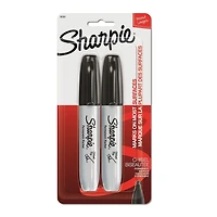 Sharpie Permanent Markers, Chisel Tip, Black, 2 Count