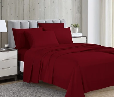 Ens. draps 1800 Series en microfibre avec taies d'oreiller en prime