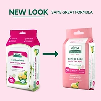 Aleva Naturals Bamboo Baby Serviettes pour Mains et Visage  - 90ct (30 Serviettes x 3)