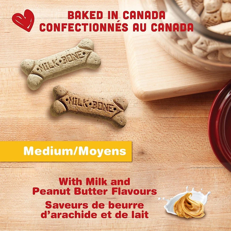 Milk-Bone Crunchy Dog Treats, Milk & Peanut Butter Flavour