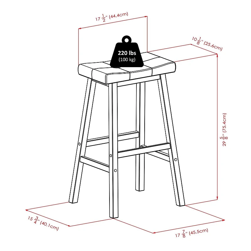 3pc Kingsgate table à manger avec tabourets, produit 94399
