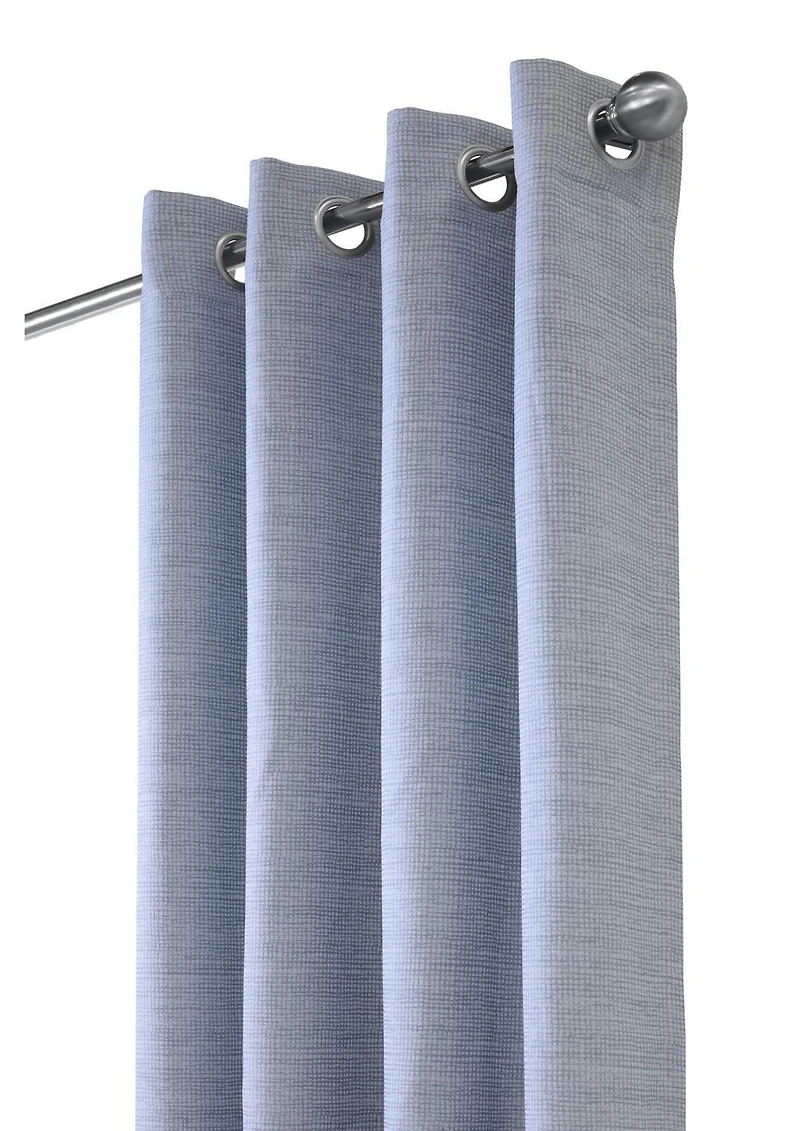 Loft Living Clayton, panneau de rideau à oeillets jacquard assombrissant 52" x 95", bleu