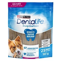 DentaLife Gâteries pour Chiens pour les Soins Buccodentaires Quotidiens pour Races Petites et Moyennes 507-808g