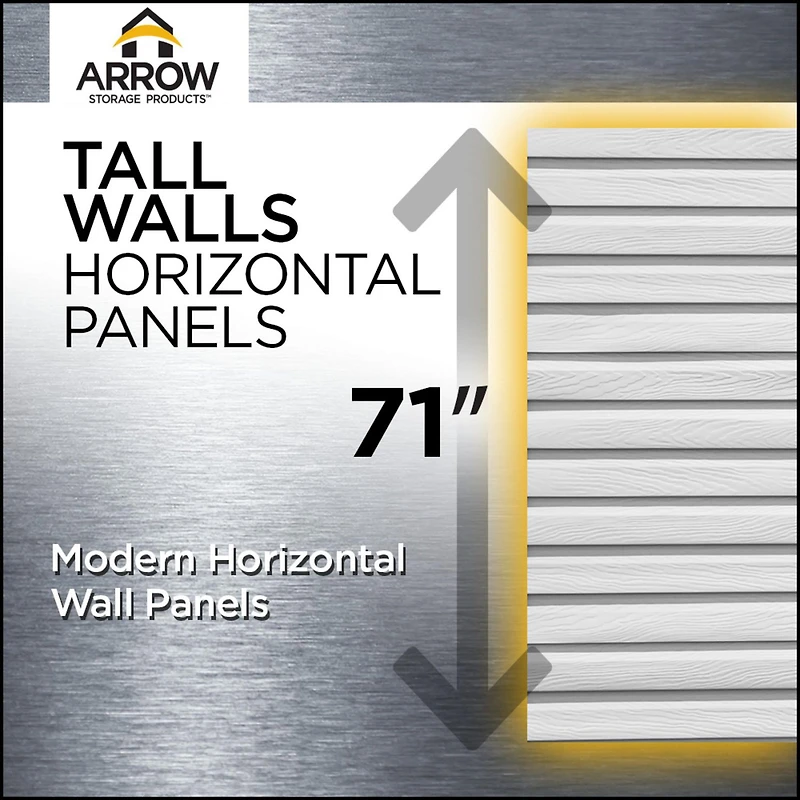 Arrow Select Steel Storage Shed, 10x14, Gris bleu