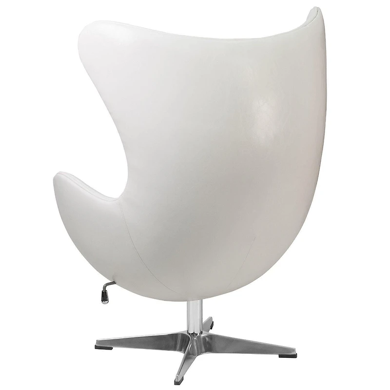 Fauteuil Canadian Egg en similicuir blanc