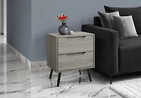 Monarch Specialties Accent Table, Side Table, End, Storage Drawer, Nightstand, Bedroom, Living Room, White Laminate, Modern, Contemporary