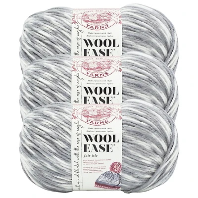 Fil Lion Brand Wool-Ease Fair Isle #4 Acrylique Laine Lot de 3 150g/318m