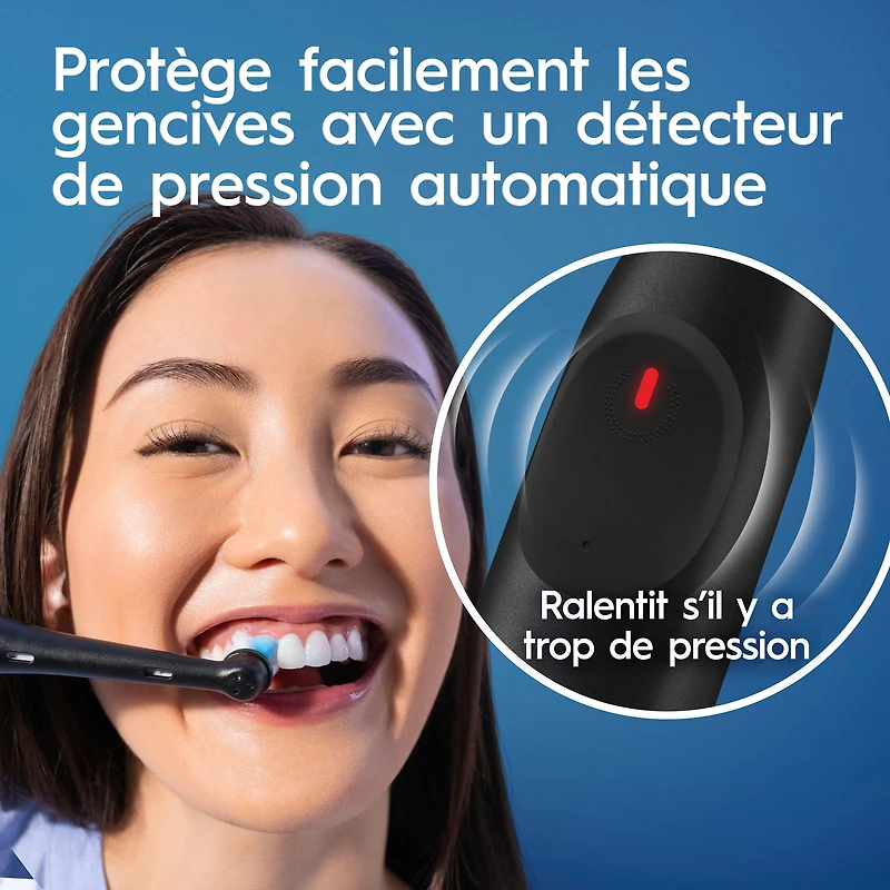 Brosse à dents électrique rechargeable Oral-B iO Série 2, vert forêt avec 1 brossette soins doux – Capteur automatique de pression pour protéger les gencives – 3 modes –
