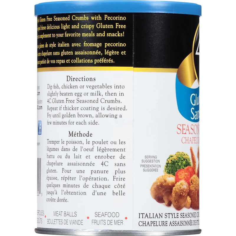 4C Gluten Free Seasoned Bread Crumbs, 340g, 340 g