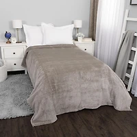 Jacquard Velvet Touch Blanket, Grey 66" x 96"