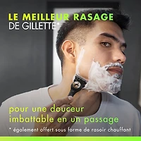 Rasoir GilletteLabs pour hommes avec barre exfoliante, édition noire et dorée, 1manche, 3cartouches de rechange, comprend un étui de voyage pour un rangement pratique lors de vos déplacements 1CT