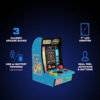 Arcade1Up Class of ‘81 Ms. PAC-MAN / GALAGA Countercade – 3 Classic Games, Retro Game Console for Home, Portable Console with 7-inch Screen, Table-top Video Game for Game Room