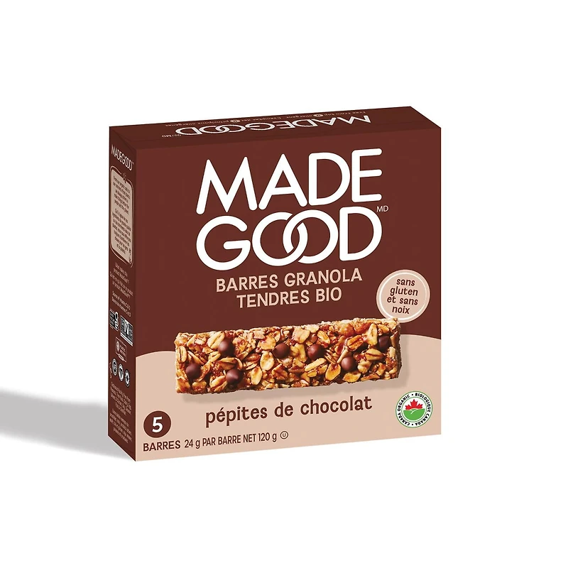 MadeGood Barres Granola Pépites de Chocolat 5 Barres