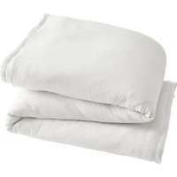 Better Homes & Gardens 3-Piece Arctic White Crinkled Gauze Duvet Set, Adult Double/Queen, Corner & side interior ties. Hidden Button Closure. Envelope Closure on Shams.