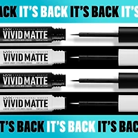 NYX PROFESSIONAL MAKEUP, Vivid Matte, Liquid Eyeliner, Transfer resistant, Precise tip, Matte finish - BLACK, Liquid matte liner