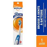 Brosse à dents Spinbrush PRO CLEAN moyenne 1 brosse à dents à piles