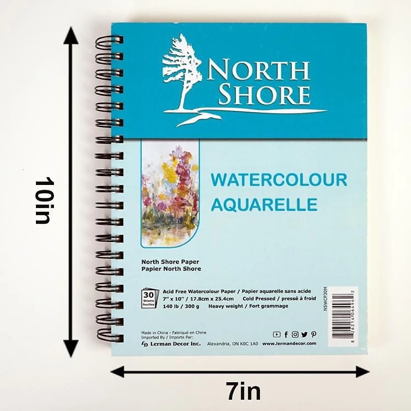 Papier aquarelle North Shore 7"X10" Papier aquarelle 7" x 10"