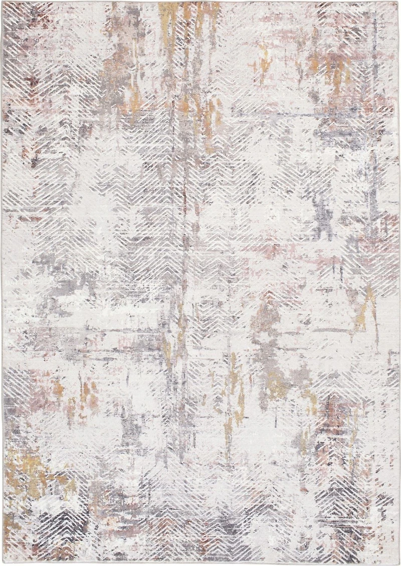 Tapis tissé gris clair et violet clair Banburry