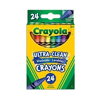 Crayons de cire lavables, couleurs variées, 24 ct 24 unités