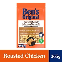 BEN'S ORIGINAL NATURAL SELECT Roasted Chicken Flavour & Wild Rice, 365g pouch