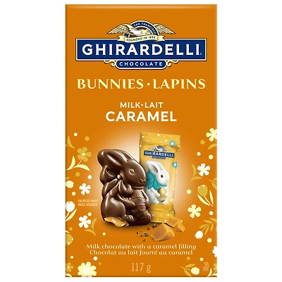 GHIRARDELLI Easter Bunnies Caramel Milk Chocolate Bag, 117g
