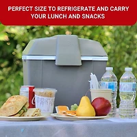 Koolatron Glacière/réchauffeur électrique 12 V, boîte à lunch thermoélectrique 9 L (9,8 qt), mini-réfrigérateur portable, gris