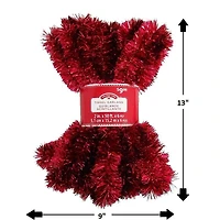Red Long Length Christmas Tinsel Garland