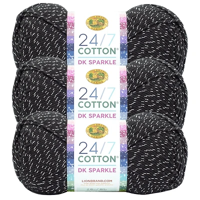 Fil Lion Brand 24/7 Cotton® DK #3 Light/DK 100g/273m 3-Paquet