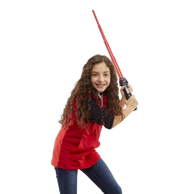 Star Wars Lightsaber Squad Darth Vader Extendable Red Lightsaber Roleplay Toy for Kids Ages 4 and Up