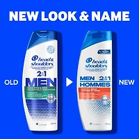 Shampooing et revitalisant antipelliculaire 2 en 1 Head and Shoulders pour hommes, traitement antipelliculaire, Agrumes et cèdre pour un usage quotidien, sans parabènes 370 ml