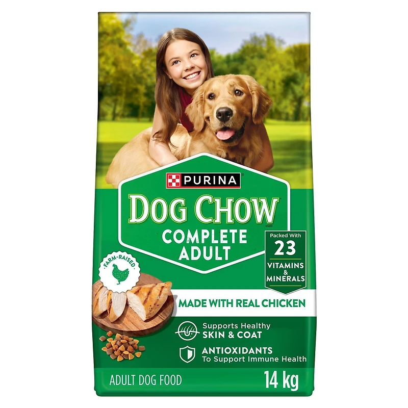 Purina Dog Chow Complète Adulte avec du Vrai Poulet, Nourriture Sèche pour Chiens 2-14kg