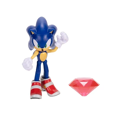 Figurine 4 pouces Sonic le Hérisson - Sonic avec Émeraude de chaos rouge