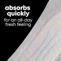 Protège-dessous pour le quotidien emballés U by Kotex Balance, absorption légère, longueur régulière 100 Unités
