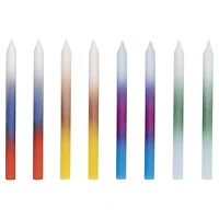 Unique's 8 Assorted Ombre Birthday Candles 3.5"