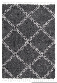 ECARPET Super Soft for Living Room & Bedroom Grammercy Stark Dark Grey Shag