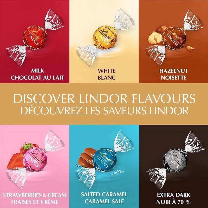 Truffes LINDOR au chocolat blanc de Lindt – Sachet (150 g) Sachet 150g