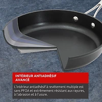 Poêle Lagostina Academy Clad antiadhésive de 26 cm, noire, Compatible avec l'induction