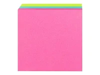 Cube de feuillets 2027-BRT Post-it®, couleurs vives, 76 mm x 76 mm (3 po x 3 po), 1 cube/paquet, 400 feuillets/cube